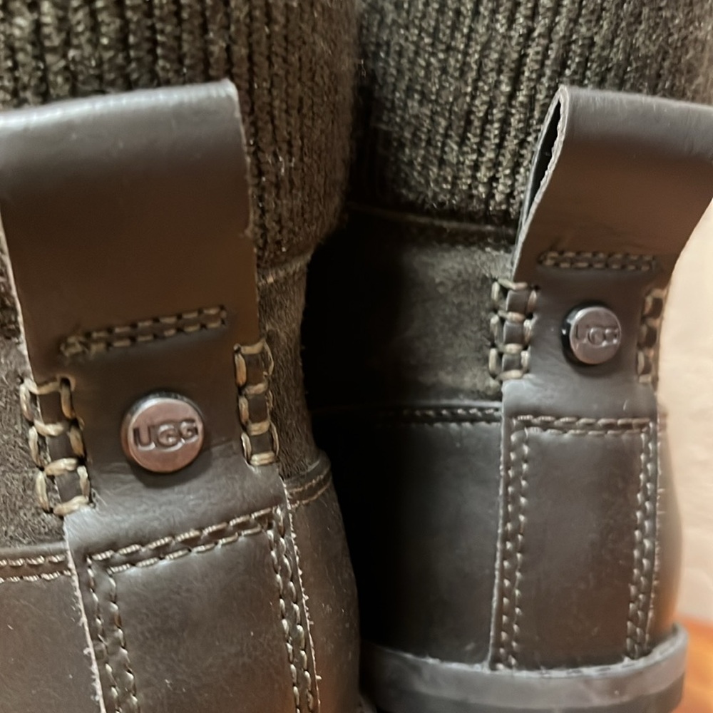 UGG REDWOOD OLIVE LACE UP ANKLE BOOTS - Picture 7 of 10